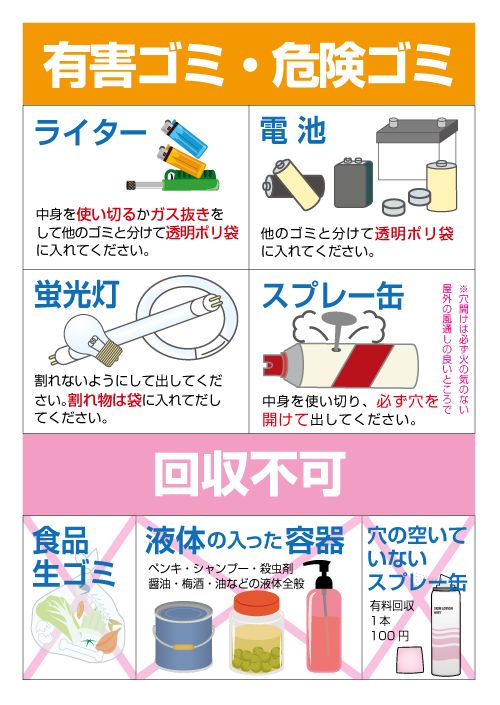 不用品回収時のお願い③